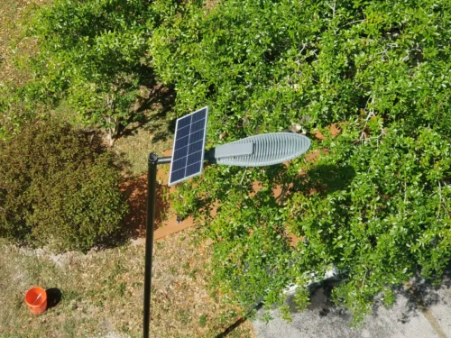 Solar Street Pole Lights Installation 9